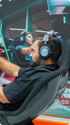 Gaming setup and esports experience at event
